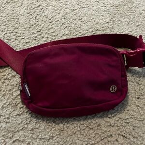 Lululemon Athletica Red Merlot Belt Bag